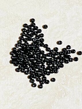 3/$10, Seed Beads Lustre Rocaille ~Black~